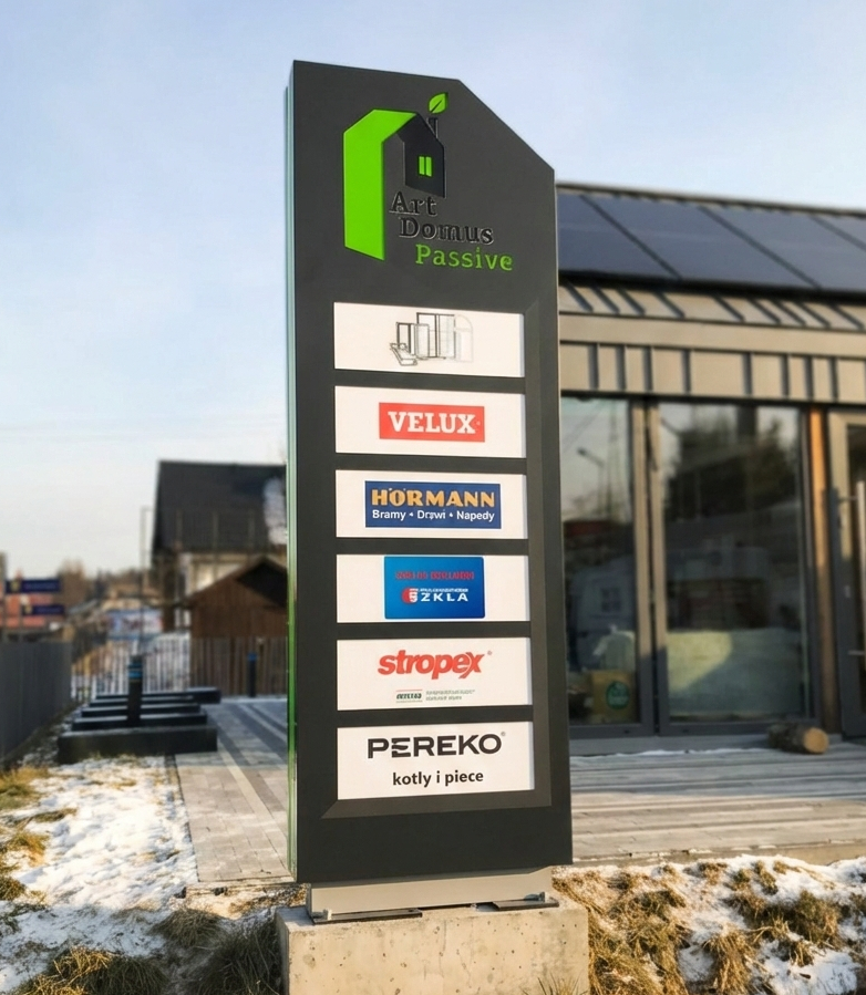 Pylon_dibond_rabka Pylon dibond rabka Pylony i Totemy Pylony reklamowe