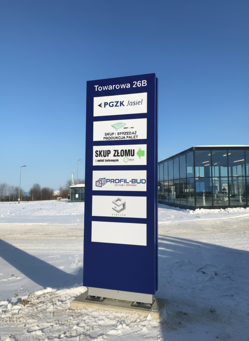 Pylon_firmowy_katowice Pylon firmowy katowice Pylony i Totemy Pylony reklamowe